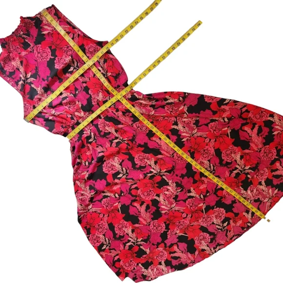 NANETTE LEPORE Floral Print High-Low  Midi Dress - Size 12 - Picture 12 of 14